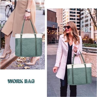 LÁPTOP DE MUJER BOLSA DE TOTE PARA O TRABALHO PESO LIGER CANVAS DE SPLICE 15,6 polegadas bolsa de mão