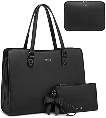 KEYLI 4PC SETS LAPTOP BAGA PARA MUJERES LARGO LATER LAPTOP BRIEFCASE COM USB PORTO DE CARGAMENTO COMPUTADOR OLHO TOTE BAGAS PU