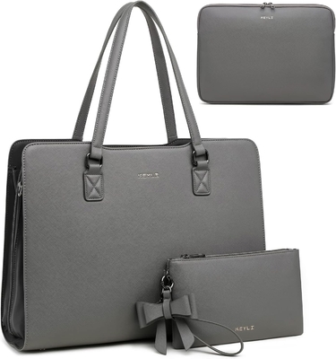KEYLI 4PC SETS LAPTOP BAGA PARA MUJERES LARGO LATER LAPTOP BRIEFCASE COM USB PORTO DE CARGAMENTO COMPUTADOR OLHO TOTE BAGAS PU
