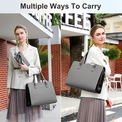KEYLI 4PC SETS LAPTOP BAGA PARA MUJERES LARGO LATER LAPTOP BRIEFCASE COM USB PORTO DE CARGAMENTO COMPUTADOR OLHO TOTE BAGAS PU