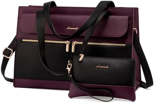 Lovevook LAPTOP BALSA PARA MUJERES 15.6 polegadas LAPTOP TOTE BALSA DE TRABALHO de couro PROFESSIONAL BALSA DE COMPUTADOR impermeável de negócios