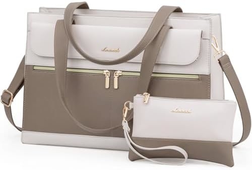 Lovevook LAPTOP BALSA PARA MUJERES 15.6 polegadas LAPTOP TOTE BALSA DE TRABALHO de couro PROFESSIONAL BALSA DE COMPUTADOR impermeável de negócios