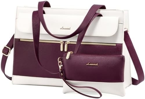 Lovevook LAPTOP BALSA PARA MUJERES 15.6 polegadas LAPTOP TOTE BALSA DE TRABALHO de couro PROFESSIONAL BALSA DE COMPUTADOR impermeável de negócios