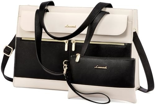 Lovevook LAPTOP BALSA PARA MUJERES 15.6 polegadas LAPTOP TOTE BALSA DE TRABALHO de couro PROFESSIONAL BALSA DE COMPUTADOR impermeável de negócios