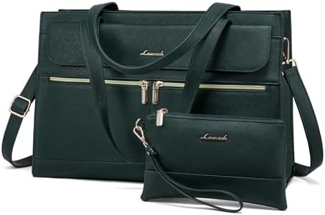 Lovevook LAPTOP BALSA PARA MUJERES 15.6 polegadas LAPTOP TOTE BALSA DE TRABALHO de couro PROFESSIONAL BALSA DE COMPUTADOR impermeável de negócios