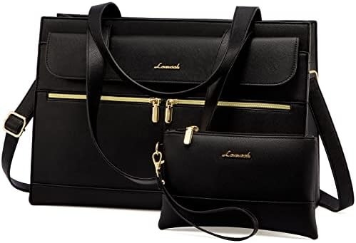 Lovevook LAPTOP BALSA PARA MUJERES 15.6 polegadas LAPTOP TOTE BALSA DE TRABALHO de couro PROFESSIONAL BALSA DE COMPUTADOR impermeável de negócios