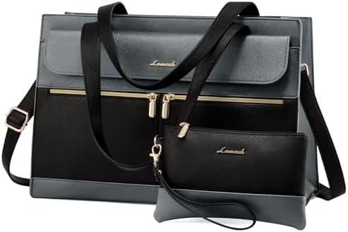 Lovevook LAPTOP BALSA PARA MUJERES 15.6 polegadas LAPTOP TOTE BALSA DE TRABALHO de couro PROFESSIONAL BALSA DE COMPUTADOR impermeável de negócios