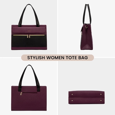 Lovevook LAPTOP BALSA PARA MUJERES 15.6 polegadas LAPTOP TOTE BALSA DE TRABALHO de couro PROFESSIONAL BALSA DE COMPUTADOR impermeável de negócios