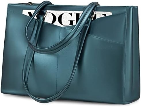 Laptop TOTE BAG PARA MULHERES 15,6 polegadas impermeável de couro BAGAS DE COMPUTADOR DE OFFICIAL DE OFFICIAL BREEFCASE preto