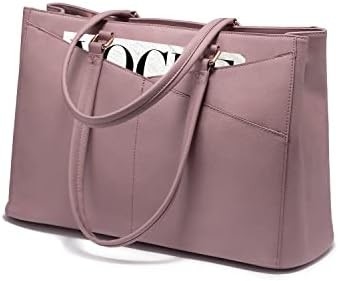 Laptop TOTE BAG PARA MULHERES 15,6 polegadas impermeável de couro BAGAS DE COMPUTADOR DE OFFICIAL DE OFFICIAL BREEFCASE preto