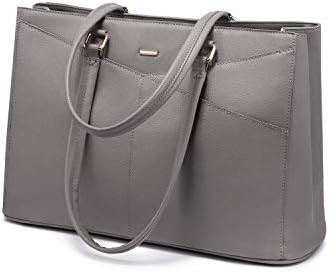 Laptop TOTE BAG PARA MULHERES 15,6 polegadas impermeável de couro BAGAS DE COMPUTADOR DE OFFICIAL DE OFFICIAL BREEFCASE preto
