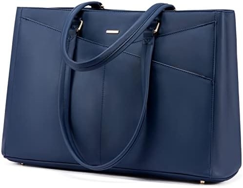 Laptop TOTE BAG PARA MULHERES 15,6 polegadas impermeável de couro BAGAS DE COMPUTADOR DE OFFICIAL DE OFFICIAL BREEFCASE preto