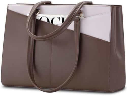 Laptop TOTE BAG PARA MULHERES 15,6 polegadas impermeável de couro BAGAS DE COMPUTADOR DE OFFICIAL DE OFFICIAL BREEFCASE preto