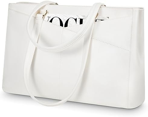 Laptop TOTE BAG PARA MULHERES 15,6 polegadas impermeável de couro BAGAS DE COMPUTADOR DE OFFICIAL DE OFFICIAL BREEFCASE preto