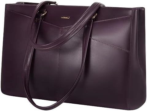 Laptop TOTE BAG PARA MULHERES 15,6 polegadas impermeável de couro BAGAS DE COMPUTADOR DE OFFICIAL DE OFFICIAL BREEFCASE preto