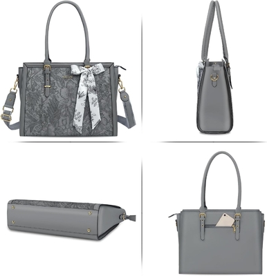 MOSISO LAPTOP BAG PARA MUJERES, 17-17.3 polegadas PU TOTE BAG de couro compatível com MACBOOK, HP, DELL, ASUS NOTEBOOK