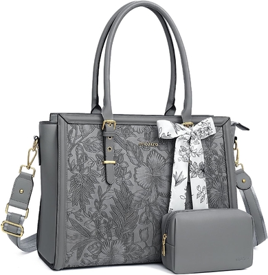 MOSISO LAPTOP BAG PARA MUJERES, 17-17.3 polegadas PU TOTE BAG de couro compatível com MACBOOK, HP, DELL, ASUS NOTEBOOK