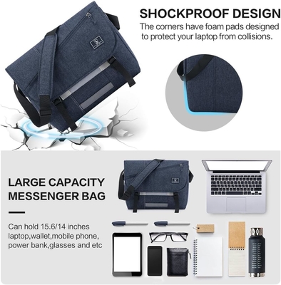 OIWAS Messenger Bag para Homens, 15.6 Inches Laptop Crossbody Sacos Mulheres Casual Sacola Bolso de ombro Faculdade de Viagens