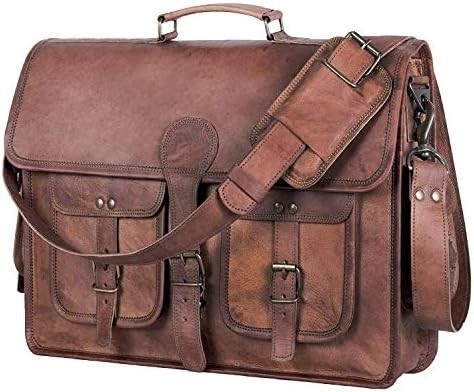 18 polegadas de couro Brinquedo Laptop MESSENGER BAG BEST COMPUTADOR SACHEL Brinquedos feitos à mão para homens e mulheres