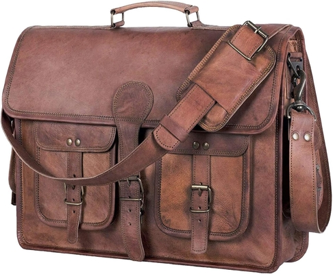 18 polegadas de couro Brinquedo Laptop MESSENGER BAG BEST COMPUTADOR SACHEL Brinquedos feitos à mão para homens e mulheres
