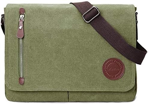 VINTAGE CANVAS SACHEL MESSENGER BAGA PARA HOMENS MUJERES, BAGA DE ESPALHO DE VIAJE 13,5 &quot;BAGAS DE LÁPTOP BOOKBAG