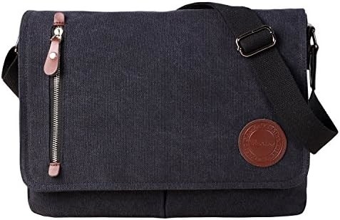 VINTAGE CANVAS SACHEL MESSENGER BAGA PARA HOMENS MUJERES, BAGA DE ESPALHO DE VIAJE 13,5 &quot;BAGAS DE LÁPTOP BOOKBAG