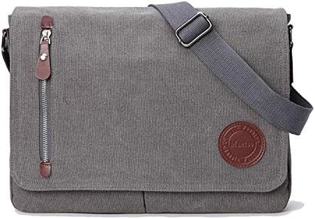 VINTAGE CANVAS SACHEL MESSENGER BAGA PARA HOMENS MUJERES, BAGA DE ESPALHO DE VIAJE 13,5 &quot;BAGAS DE LÁPTOP BOOKBAG