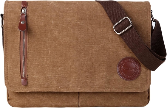 VINTAGE CANVAS SACHEL MESSENGER BAGA PARA HOMENS MUJERES, BAGA DE ESPALHO DE VIAJE 13,5 &quot;BAGAS DE LÁPTOP BOOKBAG