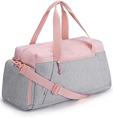 Sacos de ginástica para homens, mulheres, sacos de viagem dobráveis, sacos de fim-de-semana leves com compartimento de sapatos,