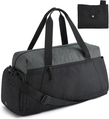 Sacos de ginástica para homens, mulheres, sacos de viagem dobráveis, sacos de fim-de-semana leves com compartimento de sapatos,