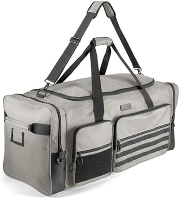 Fitdom 130L 36&quot; Pesado Extra Grande Equipamento de Ginásio Esportivo Saco de viagem W/Remenda Ajustável &amp; 7 Compartimentos