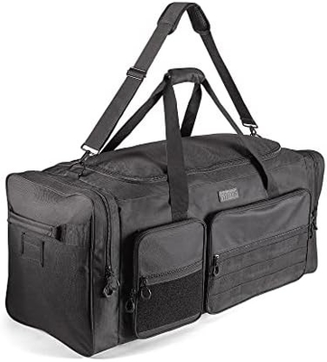 Fitdom 130L 36&quot; Pesado Extra Grande Equipamento de Ginásio Esportivo Saco de viagem W/Remenda Ajustável &amp; 7 Compartimentos