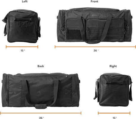 Fitdom 130L 36&quot; Pesado Extra Grande Equipamento de Ginásio Esportivo Saco de viagem W/Remenda Ajustável &amp; 7 Compartimentos
