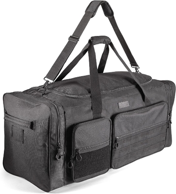 Fitdom 130L 36&quot; Pesado Extra Grande Equipamento de Ginásio Esportivo Saco de viagem W/Remenda Ajustável &amp; 7 Compartimentos