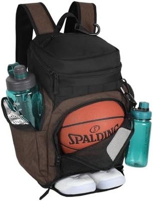 BASKETBALL BACKPACK BALSA DE ESPORTO GRANDE BALSA DE GIMNÁSIA com compartimento de bola e compartimento de calçados para armazenar calçados esportivos Água