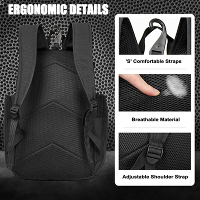 BASKETBALL BACKPACK BALSA DE ESPORTO GRANDE BALSA DE GIMNÁSIA com compartimento de bola e compartimento de calçados para armazenar calçados esportivos Água