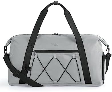 Saco de ginástica BAGSMART com compartimento para sapatos e bolso molhado, saco de viagem esportivo leve, C TO STORE SHOES SPORTS WATER