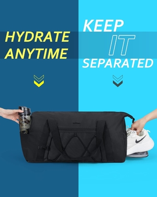 Saco de ginástica BAGSMART com compartimento para sapatos e bolso molhado, saco de viagem esportivo leve, C TO STORE SHOES SPORTS WATER
