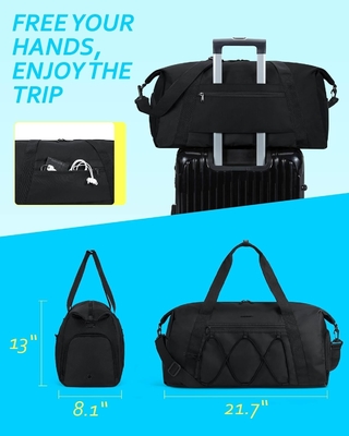 Saco de ginástica BAGSMART com compartimento para sapatos e bolso molhado, saco de viagem esportivo leve, C TO STORE SHOES SPORTS WATER