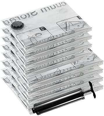 SUOCO 8 BAÇAS DE ALEGRIA MEDIO VACUUM, BAÇAS DE ESPAÇO SAVER com bomba de mão de viagem, BAÇAS DE SEALER AIRTIGUAS DE COMPRESSIÃO PARA VESTIMENTOS