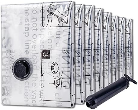 SUOCO 8 BAÇAS DE ALEGRIA MEDIO VACUUM, BAÇAS DE ESPAÇO SAVER com bomba de mão de viagem, BAÇAS DE SEALER AIRTIGUAS DE COMPRESSIÃO PARA VESTIMENTOS