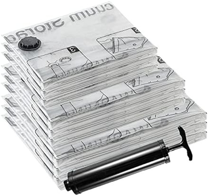SUOCO 8 BAÇAS DE ALEGRIA MEDIO VACUUM, BAÇAS DE ESPAÇO SAVER com bomba de mão de viagem, BAÇAS DE SEALER AIRTIGUAS DE COMPRESSIÃO PARA VESTIMENTOS