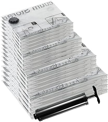 SUOCO 8 BAÇAS DE ALEGRIA MEDIO VACUUM, BAÇAS DE ESPAÇO SAVER com bomba de mão de viagem, BAÇAS DE SEALER AIRTIGUAS DE COMPRESSIÃO PARA VESTIMENTOS
