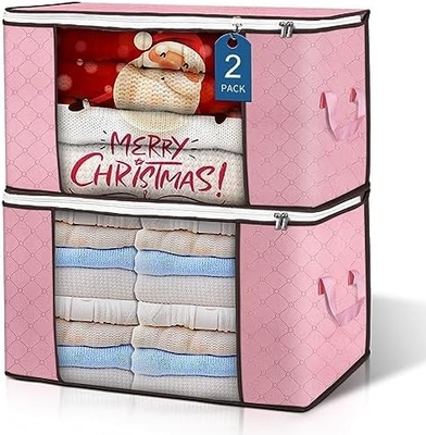 Sacos de armazenamento grandes de 90L, 6 embalagens de roupas
