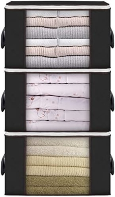 Sacos de armazenamento grandes de 90L, 6 embalagens de roupas