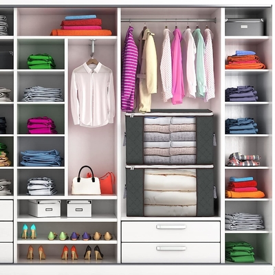 Sacos de armazenamento grandes de 90L, 6 embalagens de roupas