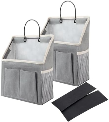 2 sacos organizador de sacos com bolsos para casa de banho cozinha quarto dormitório dormitório