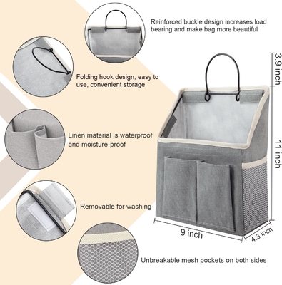2 sacos organizador de sacos com bolsos para casa de banho cozinha quarto dormitório dormitório