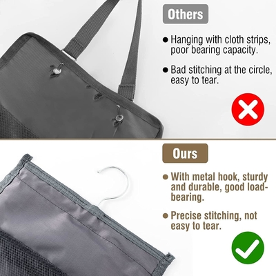 Organizador de armazenamento de pernas para armário, sistema de organizador de armário pendurado, porta de armários de roupas cinzentas com 20 rolos
