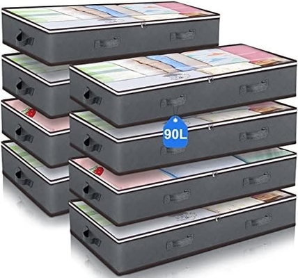 Budding Joy 90L embalagens de armazenamento para debaixo da cama, organizadores de armários e caixas de armazenamento, sacos de armazenamento dobráveis para debaixo da cama